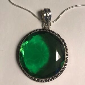 Peridot Stamped 925 Sterling Silver Necklace